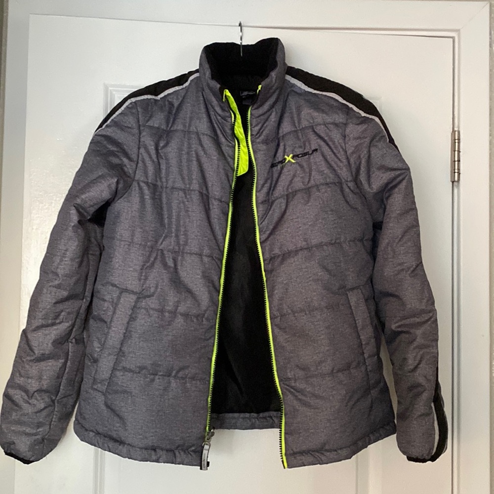 Black & Neon Green ZeroXposur Kids Winter Jacket Size 18/20 (XL) Barely Worn